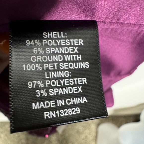 House of Harlow x Revolve Tube Top Shirt Womens Small Burgundy Sequin Crop Party - Picture 7 of 10